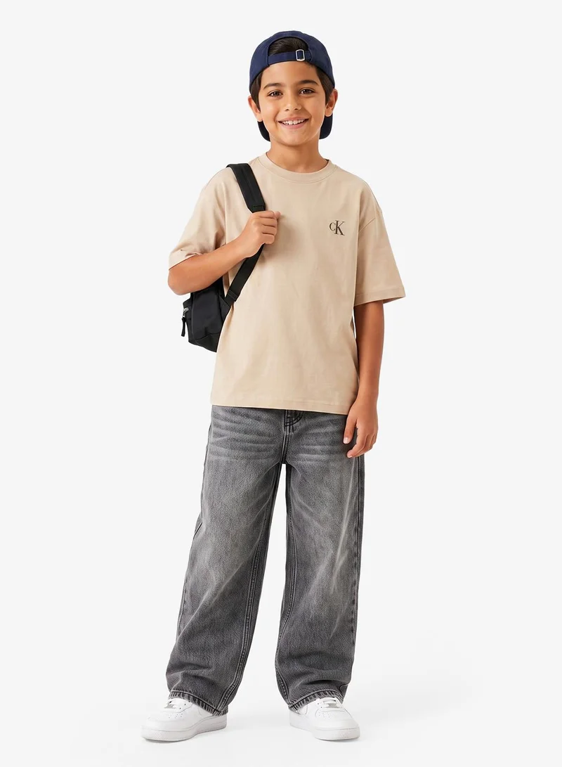 Calvin Klein Jeans 2-Pack Monogram Logo Crew Neck T-Shirts