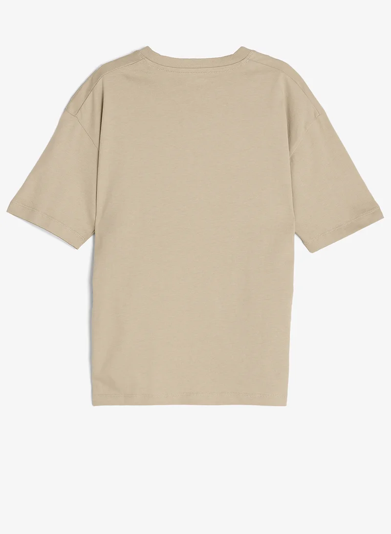 Calvin Klein Jeans Tofu/Hummus 2-Pack Monogram Logo Crew Neck T-Shirts for Men | Best Price UAE