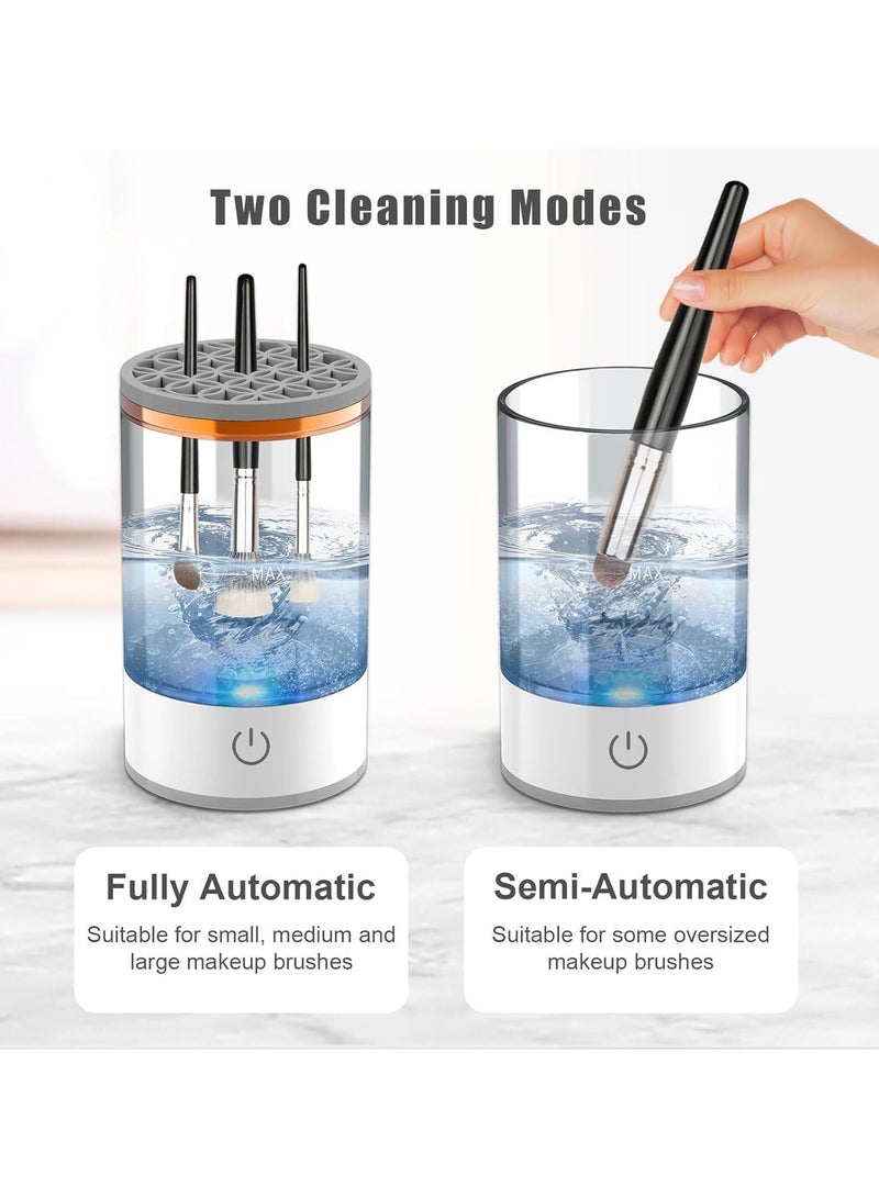 ARNOTEC جهاز تنظيف فرش المكياج الكهربائي المحمول بمنفذ USB، مع حصيرة تنظيف فرش المكياج لجميع أحجام فرش المكياج - Image 5