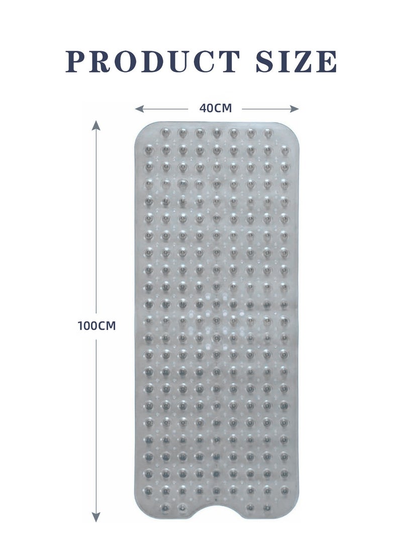 Bath Tub Shower Mat Non-Slip and Extra Large, Bathtub Mat with Suction Cups, Machine Washable Bathroom Mats with Drain Holes - Light Grey - pzsku/Z5DA03B8C95C3EDEAB4EBZ/45/_/1733741352/8841534a-a8b2-4d80-b595-dfa1dd1844ac