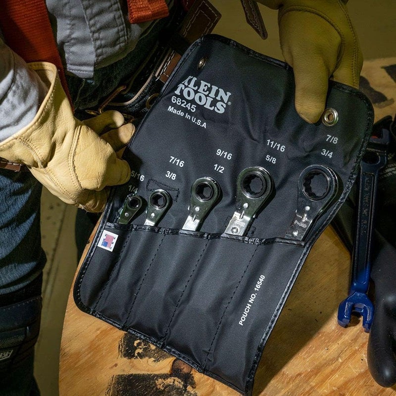 Klein Tools 68245 Reversible Ratcheting Box Wrench Set - Image 4