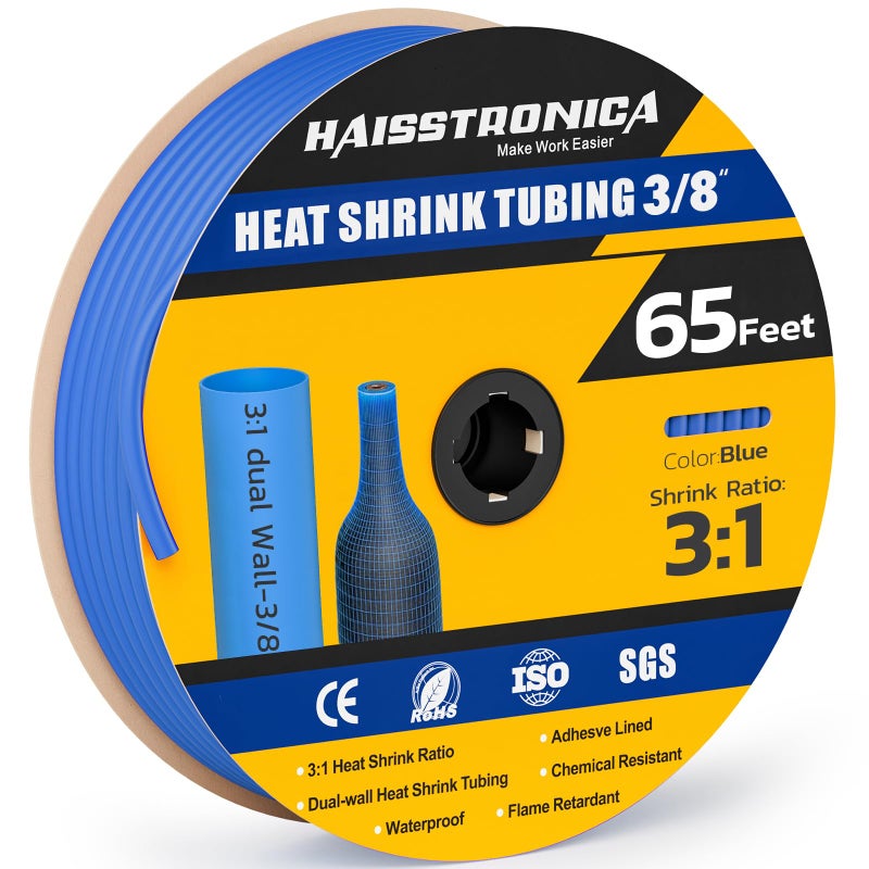 haisstronica haisstronica 3:1 Heat Shrink Tubing, Shrink Ratio Adhesive Lined Marine Grade Heat Shrink Tube for Home, Automotive and  - Image 1