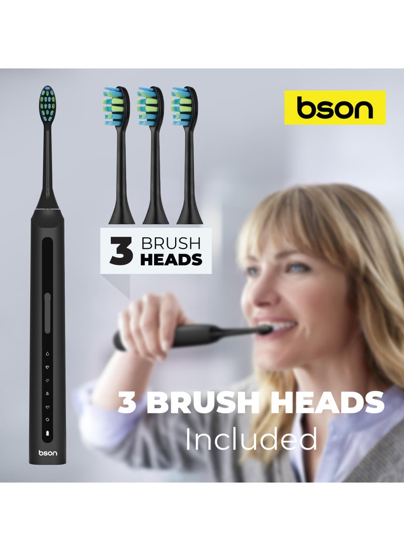 BSON Electric Toothbrush for Adults - 9X Better Whitening, 30-Day Battery, 40,000 SPM, IPX7 Waterproof, Multiple Cleaning Modes, Deep Plaque Removal, USB Rechargeable - Image 4