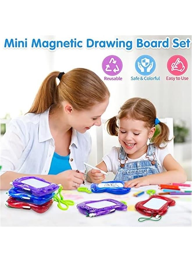 22 Pack Mini Magnetic Drawing Board(6 Colors), Kids Party Favors Backpack Keychain Doodle Drawing Boards, Erasable Sketch and Board Writing Pad for Boys Girls Classroom Supplies Goodie Bag Fillers  - Image 5