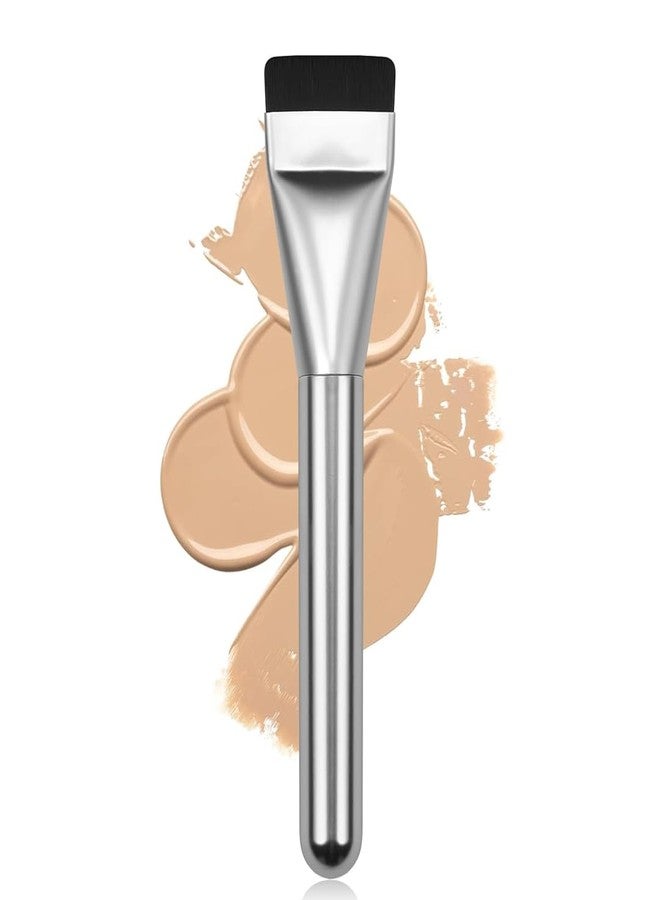 Gleva Glass Skin Foundation Brush Ultra Thin - Flat Kabuki Travel Makeup Brush for Liquid Foundation Cream, Powder, Concealer Blending - Soft Dense Bristle Korean Makeup Brush For Women & Girls - Image 1