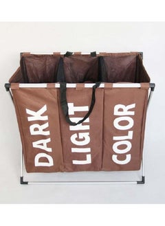 AGD Foldable Laundry Basket Brown 45x60centimeter  - Image 3