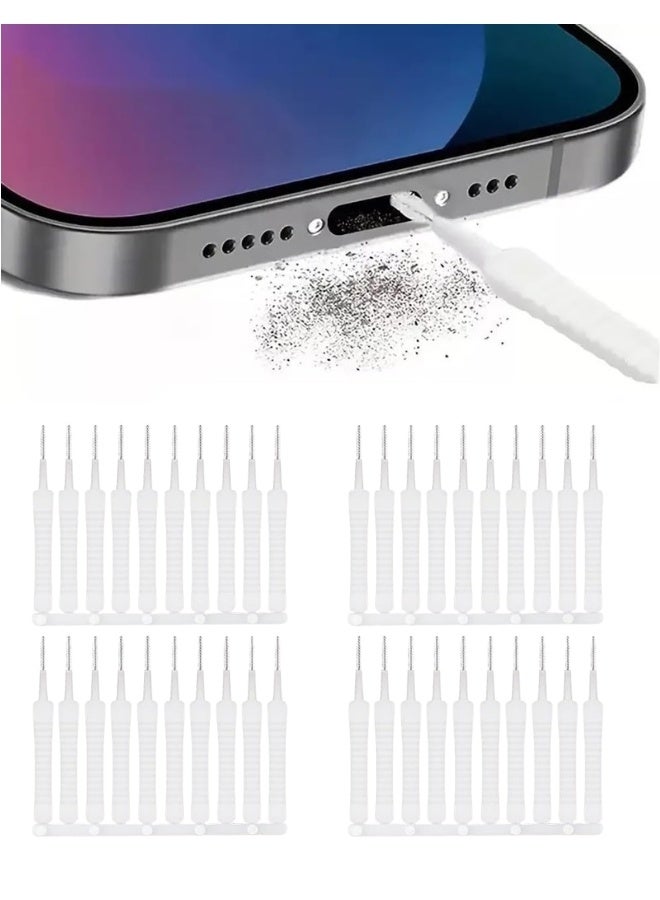50pcs Mini Phone Cleaning Brush Set, Anti-Clogging Nylon Cleaner for Phone Speaker and Receiver, Multifunctional Cleaning Tool Compatible with AirPods and Keyboard - Image 1