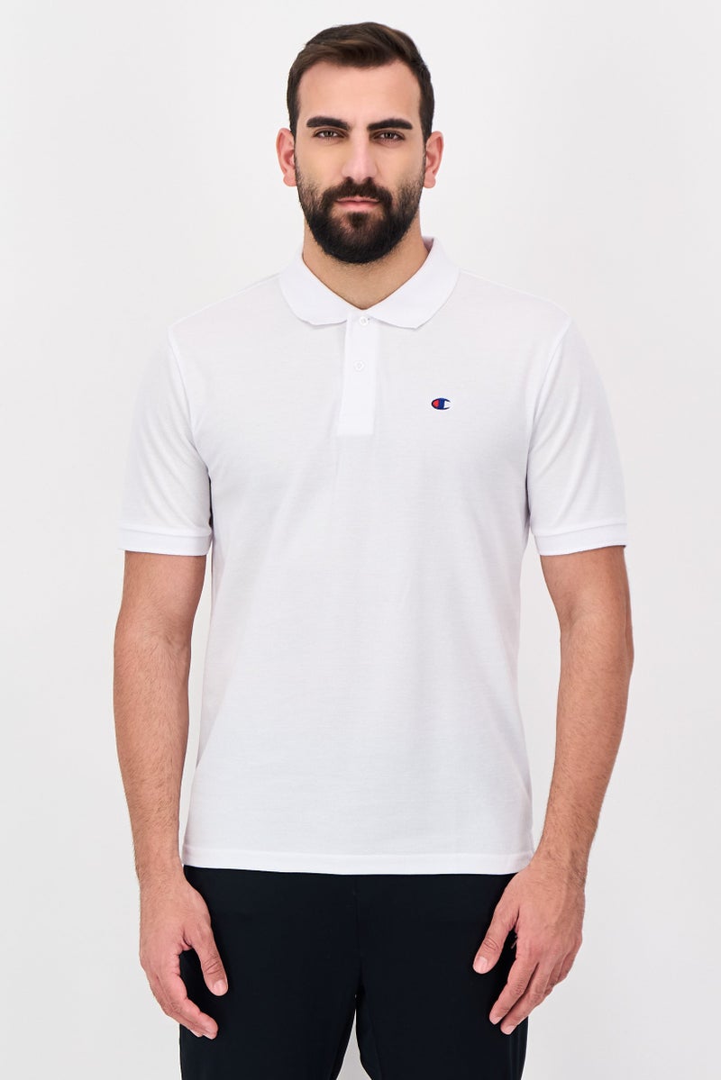 Champion Men Sportswear Fit Short Sleeve Outdoor Polo Shirt, White - Image 1