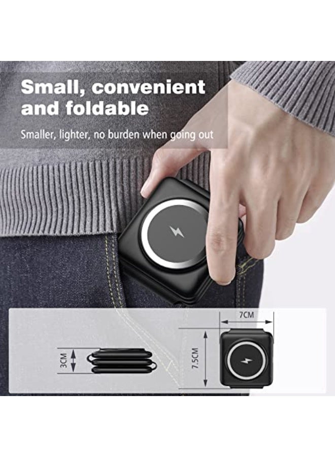 NIBEMINENT Magnetic Wireless Charger for iPhone: Fodable 3 in 1 Charging Station for Multiple Apple Devices - Travel Charging Pad Dock for Apple Watch iPhone 16 15 14 13 12 Pro Max Plus & Airpod  - Image 2