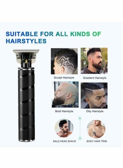 Excefore Beard Trimmer for Men, Trimmer for Men Professional Zero Gapped Trimmer Cordless Edgers Clippers Grooming Kit with Guide Combs Gifts for Men (Black)  - Image 4