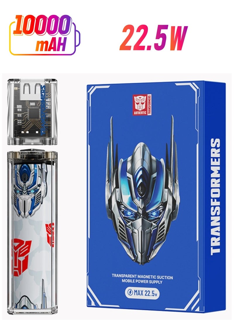 TRANSFORMERS TF-D05 10000mAh Power Bank with Type-C & USB-A Output – Fast Charging, Compact Design, and High-Speed Performance for Smartphones, Tablets, and Laptops - Blue - Image 1