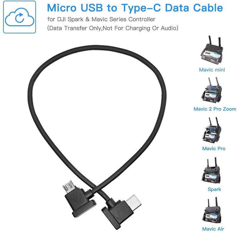 amiciCare كابل طائرة، كابل USB نوع C OTG لطائرة DJI Mavic Mini 1، أسود - Image 2