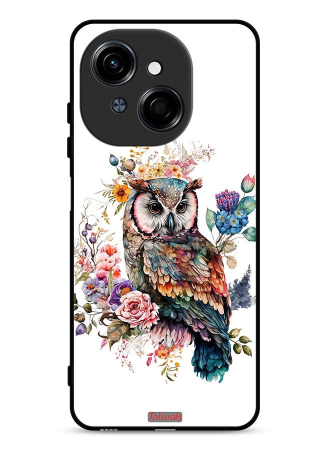 Tolwak Tecno Spark Go 1 4G Protective Case Cover Owl Abstract Art - Image 1