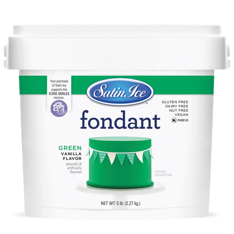 Satin Ice Fondant for Cake Decorating Green 5 Pound