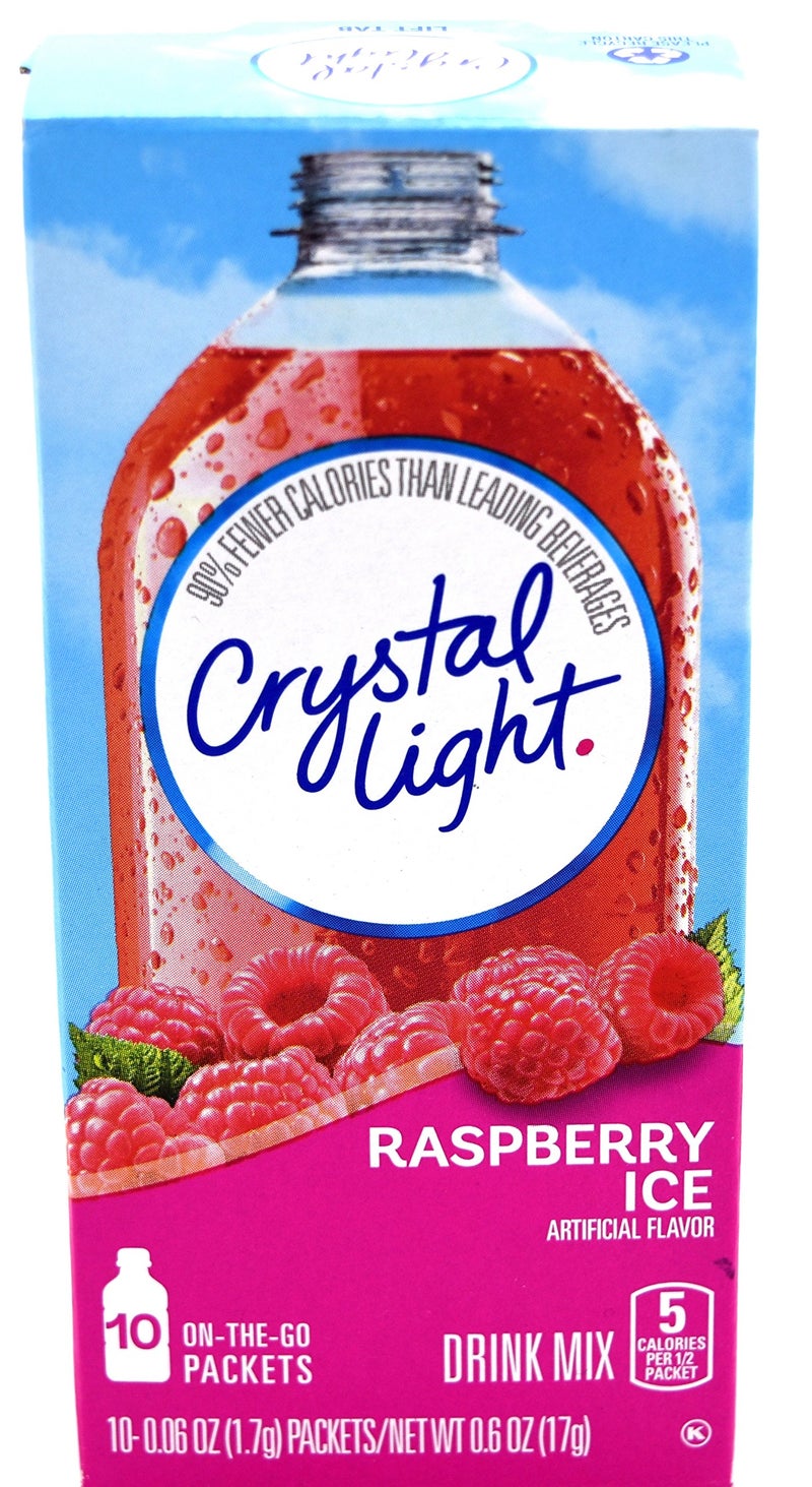 Crystal Light On The Go Raspberry Ice Drink Mix, 10-Packet Box (Pack of 6) - Image 1
