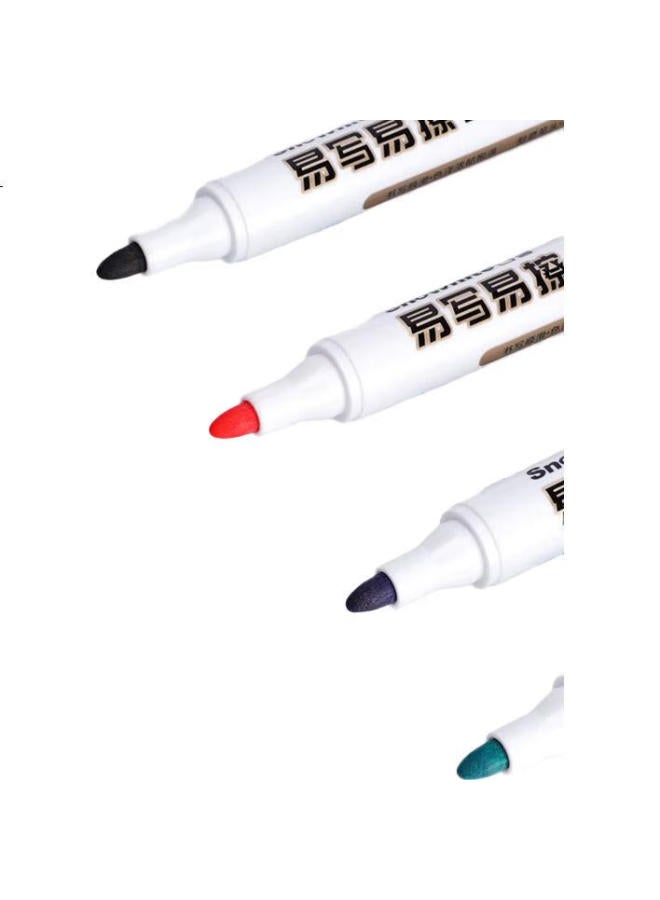 Snowhite Whiteboard Markers Easy To Erase Office Marker Pen Meeting Pen Black 10Pcs/Box Wb-568 - Image 3