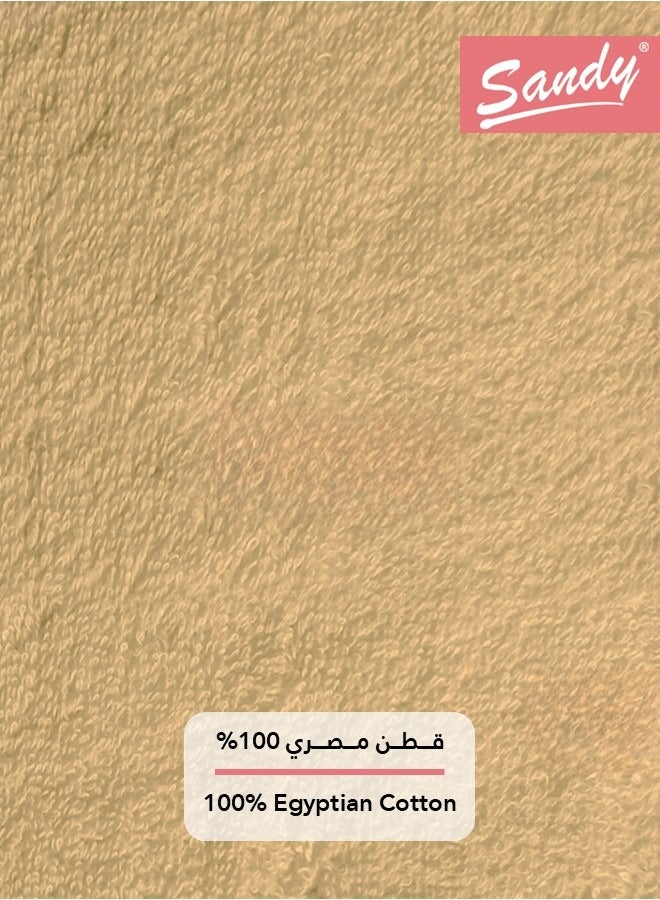 Sandy Premium Hotel Quality Hand Towel Set 100% Cotton Made in Egypt - 600 GSM, Soft Quick Drying and Highly Absorbent (4 Pack - 40x70 cm), Camel - Image 4