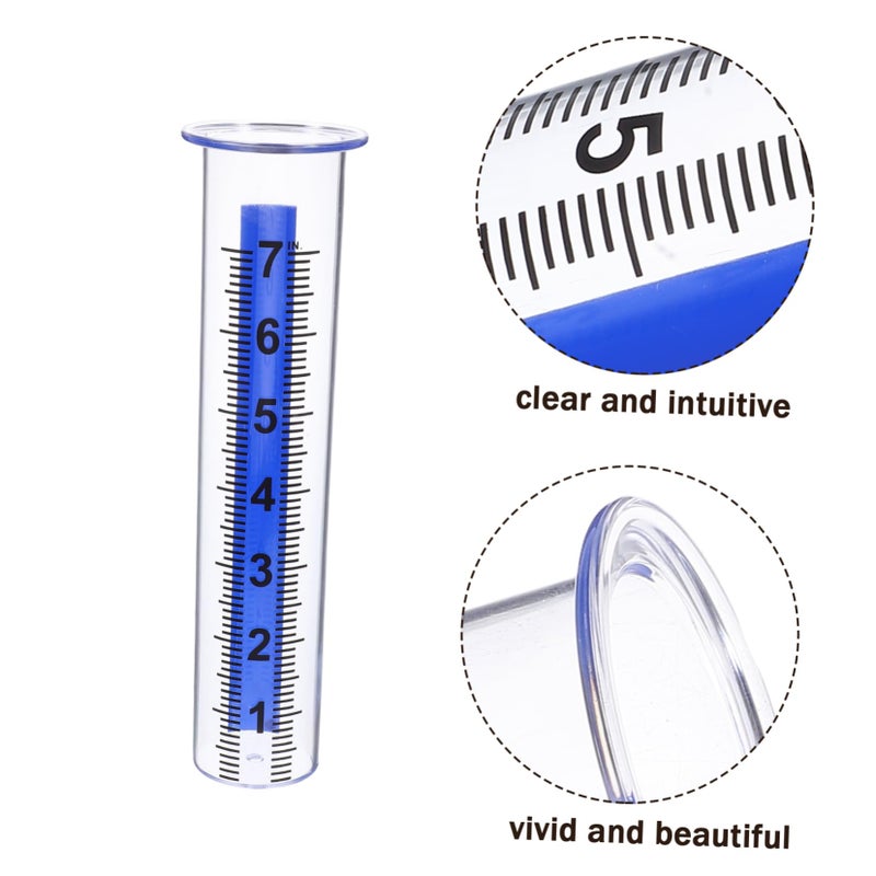 2pcs Clear Rain Gauge Measuring Tube for Accurate Outdoor Rainfall Measurement Garden Lawn - Image 4