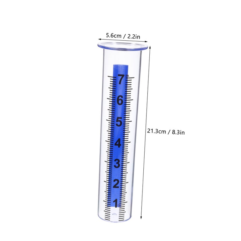 2pcs Clear Rain Gauge Measuring Tube for Accurate Outdoor Rainfall Measurement Garden Lawn - Image 3