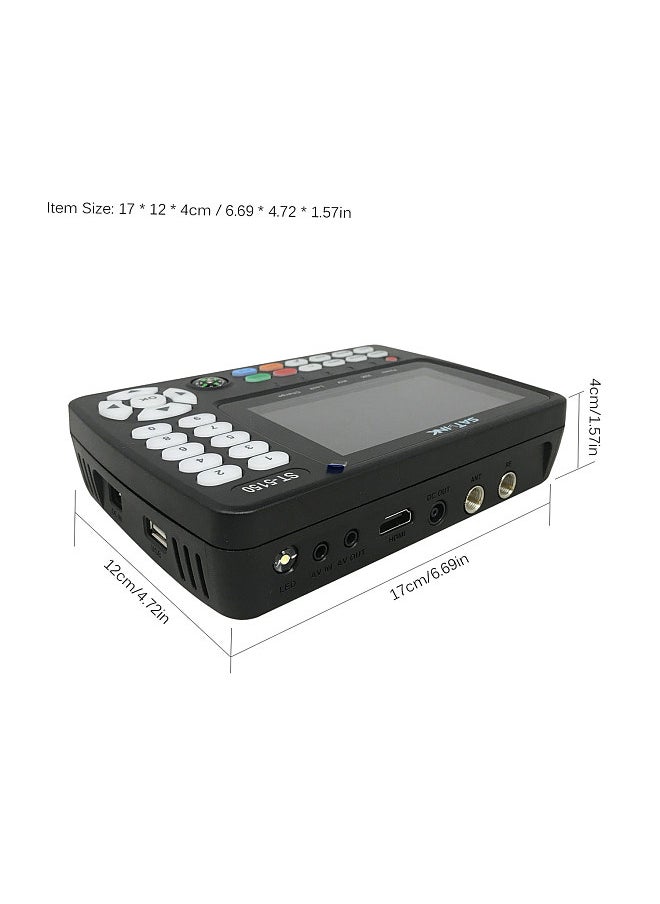 Generic - ST-5150 DVB-S2/T2/C COMBO HD Satellite TV Signal Finder Digital Handheld Signal Meter Satellite Finder H.265 HEVC MPEG-4 4.3 Inch TFT LCD UK Plug - Image 1