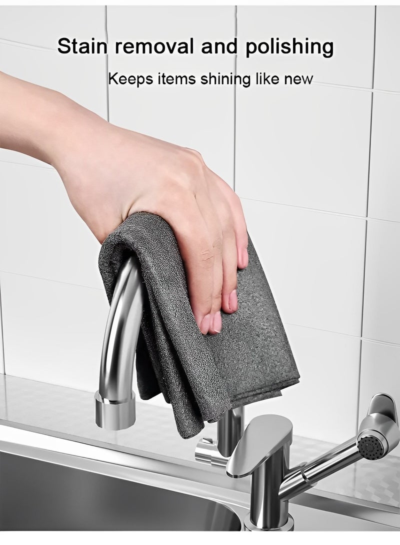 ريوكل 10 عبوات من مناشف تنظيف من الألياف الدقيقة متعددة الاستخدامات، خرق تنظيف شديدة الامتصاص مع أقمشة تنظيف خالية من الوبر وخالية من الخطوط للسيارة والمطبخ والمنزل والمكتب - Image 5