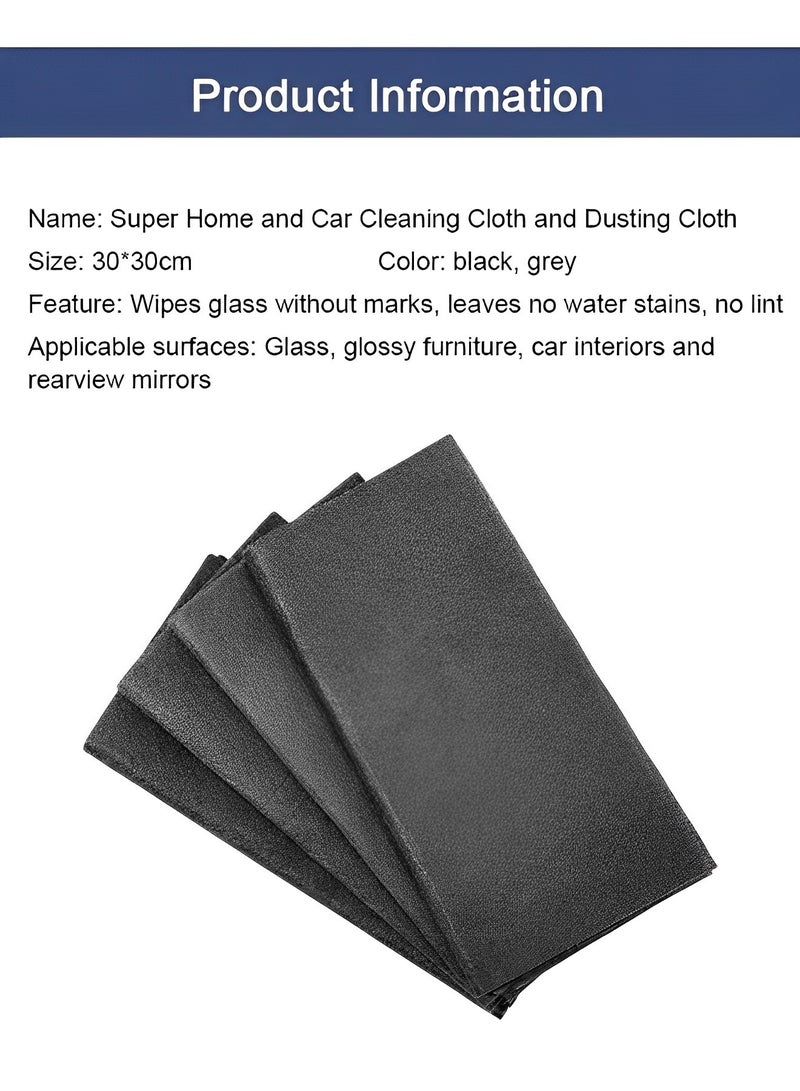 ريوكل 10 عبوات من مناشف تنظيف من الألياف الدقيقة متعددة الاستخدامات، خرق تنظيف شديدة الامتصاص مع أقمشة تنظيف خالية من الوبر وخالية من الخطوط للسيارة والمطبخ والمنزل والمكتب - Image 4