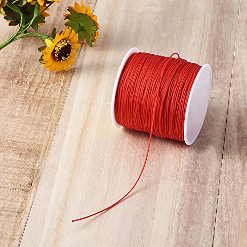 EEE ELECRELIVE 100 Yards 0.8mm Braided Nylon Thread Chinese Knotting Cord Red Bracelet String Macrame Cord Rope for Necklace Bracelet Jewelry Craft Making - Image 5