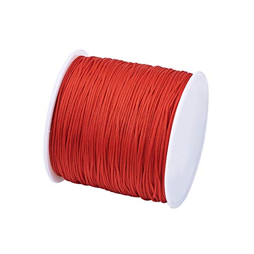 EEE ELECRELIVE 100 Yards 0.8mm Braided Nylon Thread Chinese Knotting Cord Red Bracelet String Macrame Cord Rope for Necklace Bracelet Jewelry Craft Making - Image 2