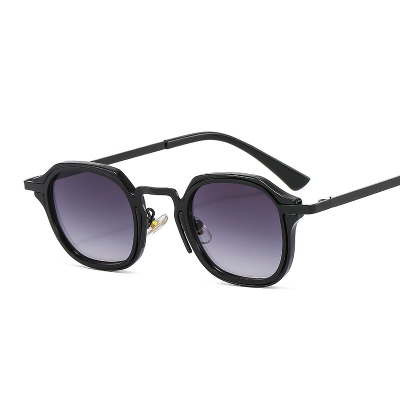 Generic Artistic Metal Frame Sunglasses Unisex C2 black frame gray chip