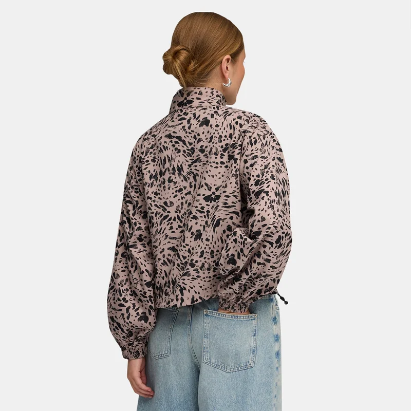بوما Women's Essentials Animal-Print Half-Zip Jacket