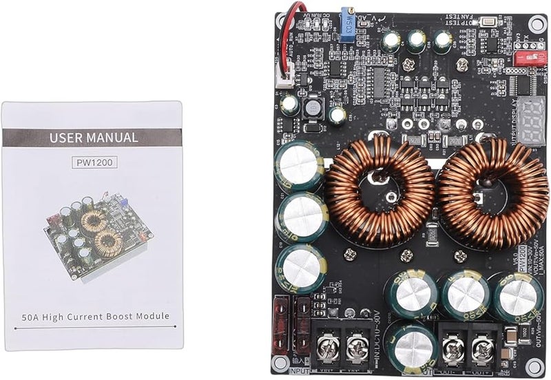 ZK PW1200 1200W 50A High Current Boost Power Module Amplifier Supply 10 30V Input 50V Output - Image 1