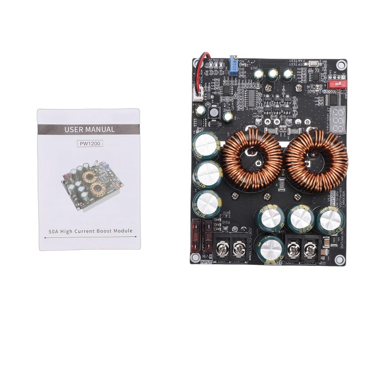 ZK PW1200 1200W 50A High Current Boost Power Module Amplifier Supply 10 30V Input 50V Output - Image 2