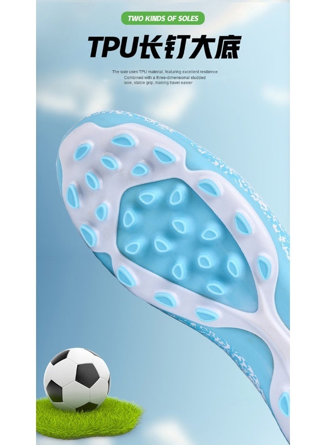 NIBEMINENT Men's Soccer Shoes High-Top Soccer Cleats Outdoor Breathable Athletic Professional Spikes Youth Boys Football Shoes - Image 4