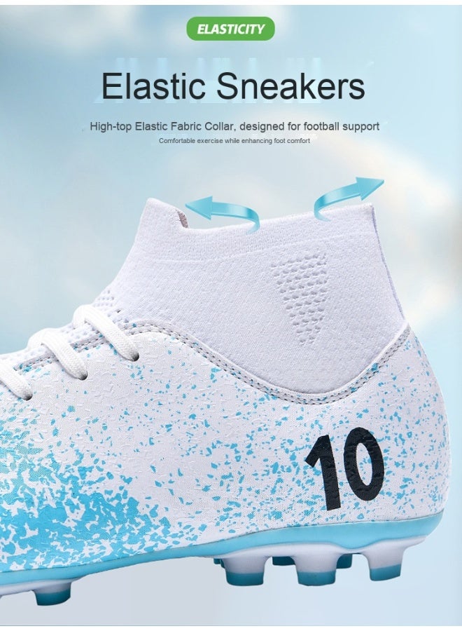 NIBEMINENT Men's Soccer Shoes High-Top Soccer Cleats Outdoor Breathable Athletic Professional Spikes Youth Boys Football Shoes - Image 3