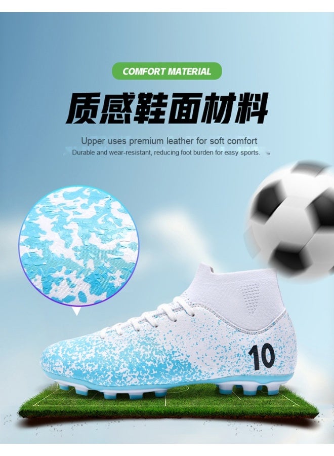 NIBEMINENT Men's Soccer Shoes High-Top Soccer Cleats Outdoor Breathable Athletic Professional Spikes Youth Boys Football Shoes - Image 2