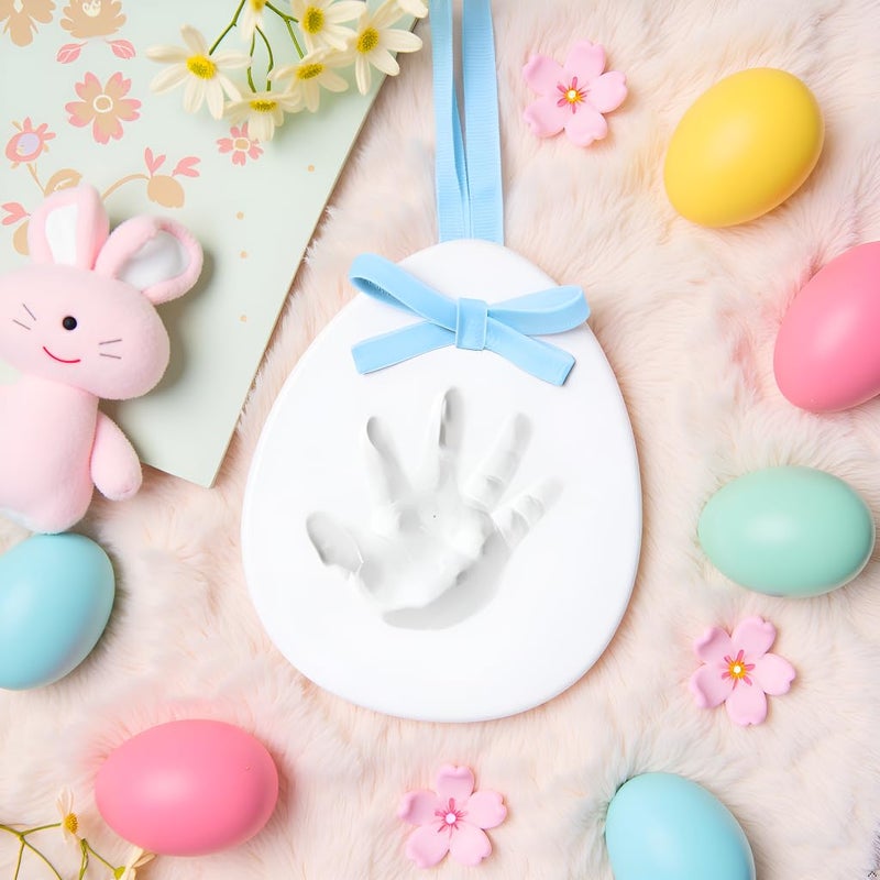 Reece Studio Easter Egg Clay Keepsake, Baby Handprint or Footprint Kit, My First Easter Ornament, DIY Clay Keepsake Kit, Easter Basket Gift, Gift For First Communion - Image 5