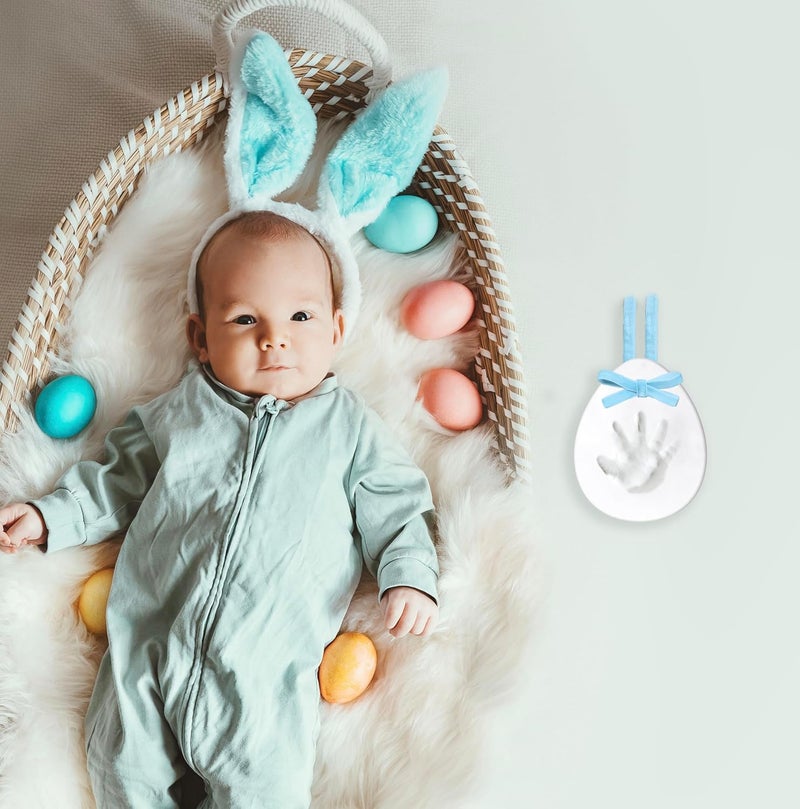 Reece Studio Easter Egg Clay Keepsake, Baby Handprint or Footprint Kit, My First Easter Ornament, DIY Clay Keepsake Kit, Easter Basket Gift, Gift For First Communion - Image 2