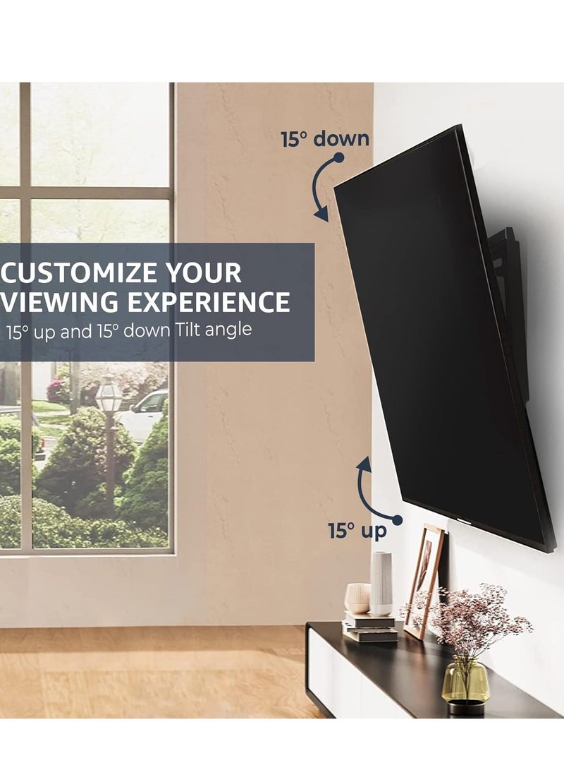 ELTRAZONE Adjustable, Tilting and Swivelling TV Wall Mount for Curved Flat TVs and Monitors VESA 400 x 600 Max (32-75 Inch) 45 kg Max TV Mount, Tilt, Swivel - Image 3