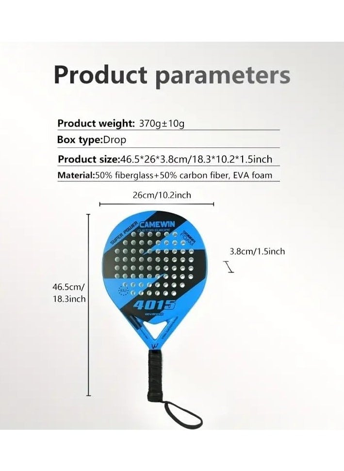CAMEWIN Elite Paddle Racket with High Quality 4015 Diamond Shape Full Carbon Fiber Tennis Paddle Racket with Bag Cover  - Image 5