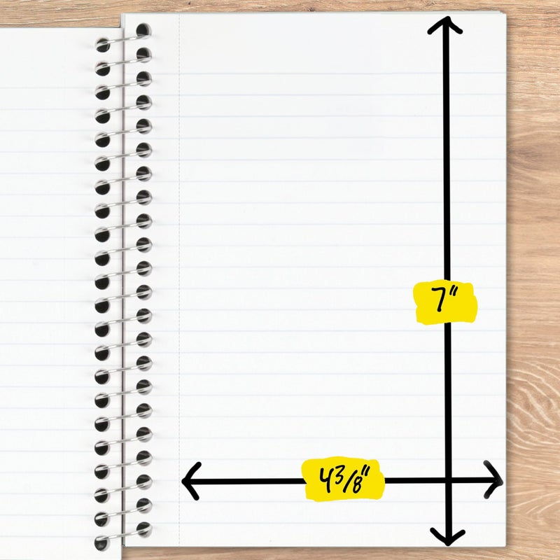 Five Star Spiral Notebook, 1 Subject, College Ruled Paper, 4-3/8" x 7", Personal Size, 80 Sheets, Fights Ink Bleed, Water Resistant Cover, Black (450048AA2-ECM) - Image 3