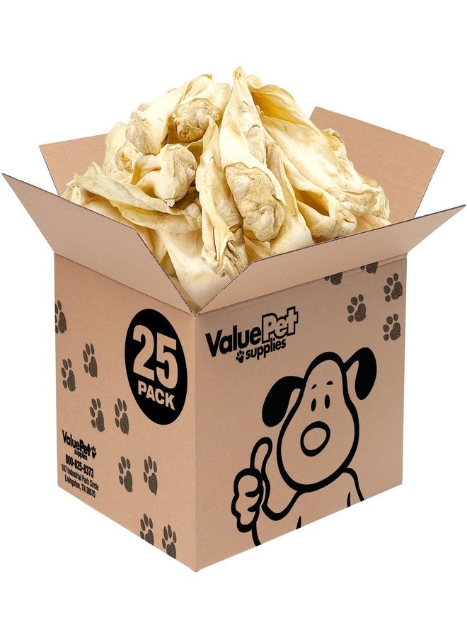 ValueBull Premium Cow Ears for Dogs, 25 Count - Image 1