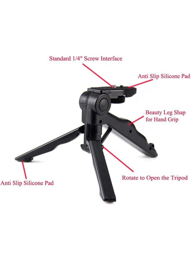 eCostConnection 6.5" inch Adjustable Tabletop Steady-Shot/Hand Grip Tripod for DSLR Cameras & Camcorders + eCostConnection Microfiber Cloth  - Image 5