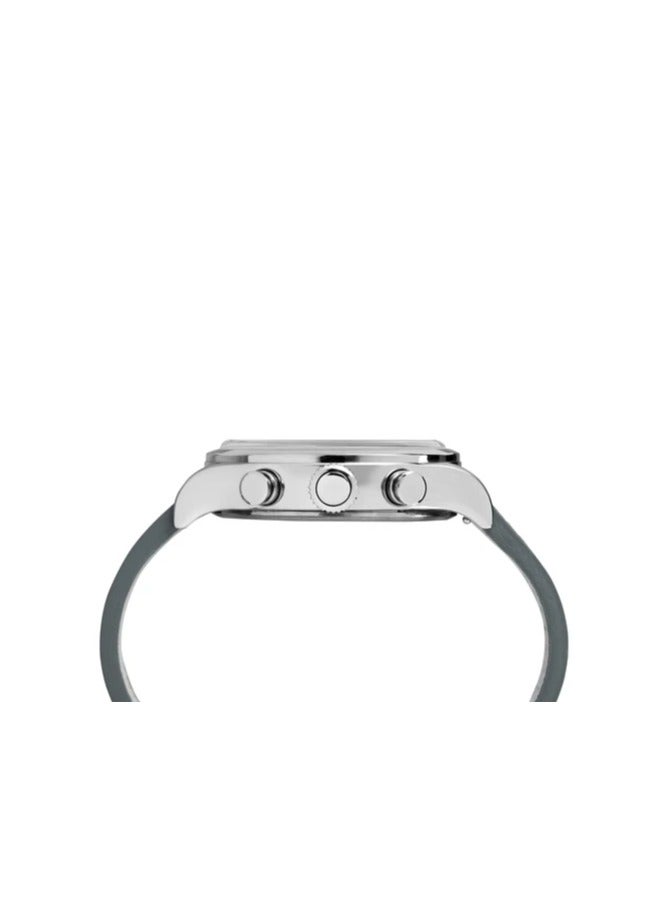 Timex Stainless Steel Multi-Function Unisex's Watch With Grey Leather Band TW2R70700 - Image 2