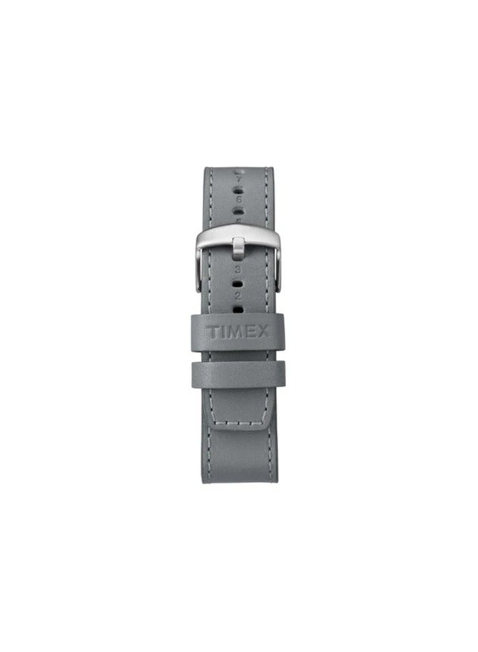 Timex Stainless Steel Multi-Function Unisex's Watch With Grey Leather Band TW2R70700 - Image 3