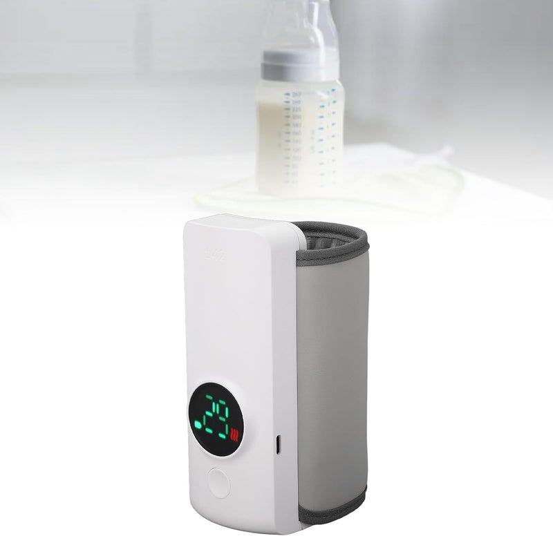 LICAEVEY Portable Bottle Warmer for Travel, Rechargeable Baby Bottle Warmer Wireless Portable Infant Milk Warmer, 6000mAh Battery Powered, Temperature Digital Display - Image 4