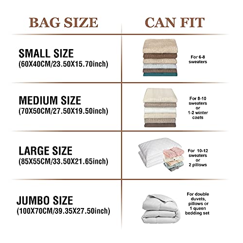 Roomimaster 10 Small Vacuum Storage Bags with Travel Hand Pump, Small Vacuum Seal Bags for Clothing, Space Saver Bags for Clothes - Image 4