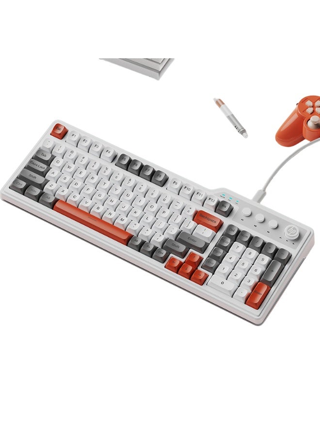 Nariele New Wired Portable Mechanical Tactile Color Blocked Keyboard