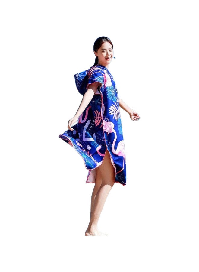 Barbie Fashion Hooded Bath Towel, Swim Cape, Wearable Beach Hot Spring Sports Absorbent Towel - Image 3
