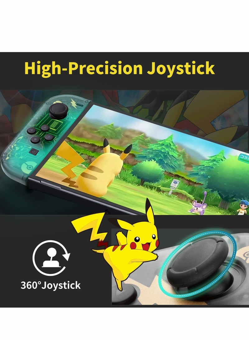 SOLARAE Joy Cons Wireless Controller for Nintendo Switch, L/R Controllers Replacement Compatible with Nintendo Switch/Lite/OLED, Joystick with Wake-up/Screenshot/Dual Vibration/Motion Control Function (Black) - Image 3