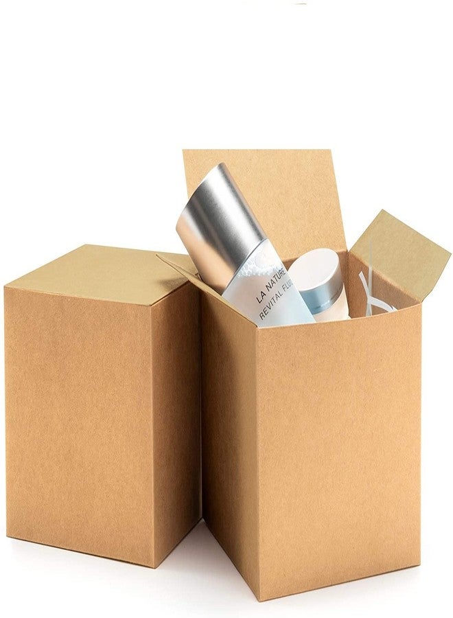 Bleus صندوق كرتون مموج ثلاثي الطبقات من بلوس باكيدجينج، مناسب للتعبئة والشحن، مقاس 3×3×4 بوصة، طول 3 بوصة - عرض 3 بوصة - ارتفاع 4 بوصة، شديد الصلابة، لون بني (25) - Image 4